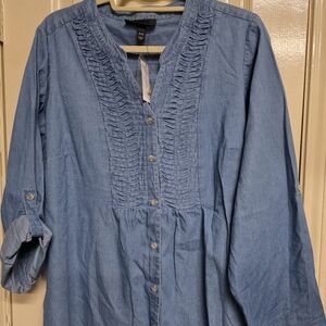 Lane Bryant Blue Blouse